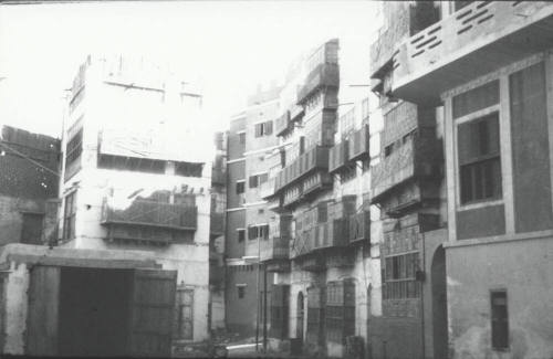 Balconies on a Shady, Narrow Street
