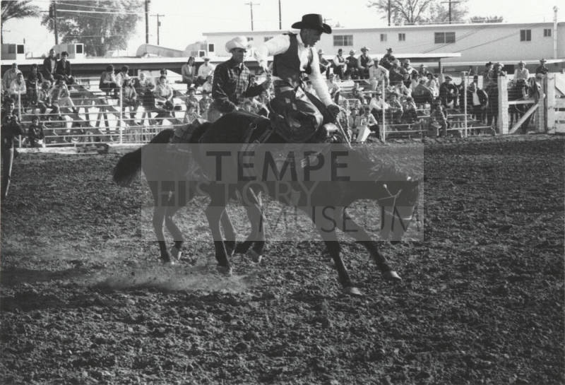 Saddle Bronc Rider a Little Air Borne at the Rodeo