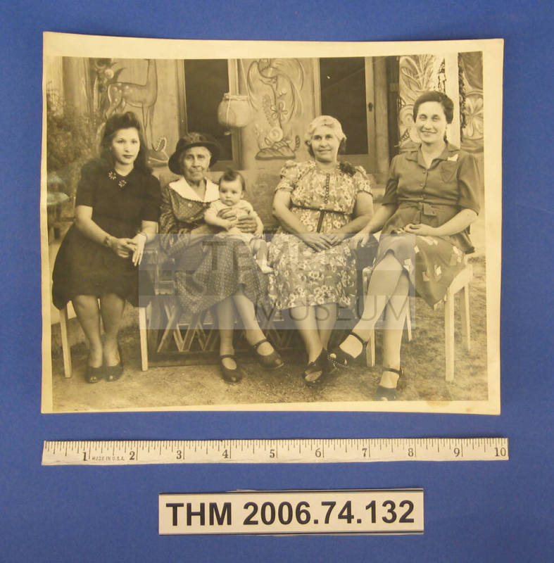 Photo portrait of five generations of Elias Family ladies