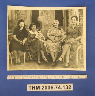 Photo portrait of five generations of Elias Family ladies