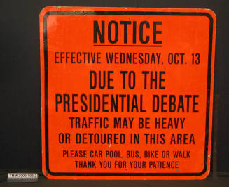 Sign, presidential debate