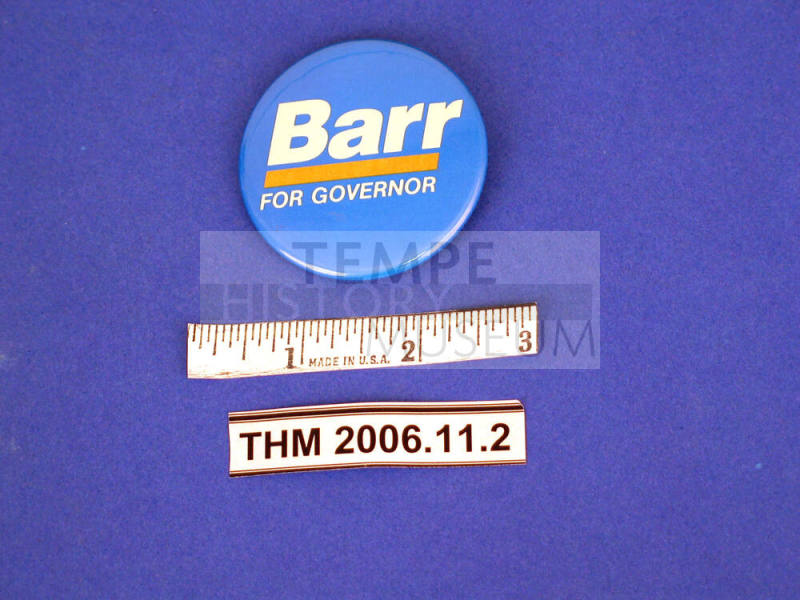 Barr for Governor Political Pin