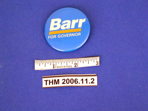 Barr for Governor Political Pin