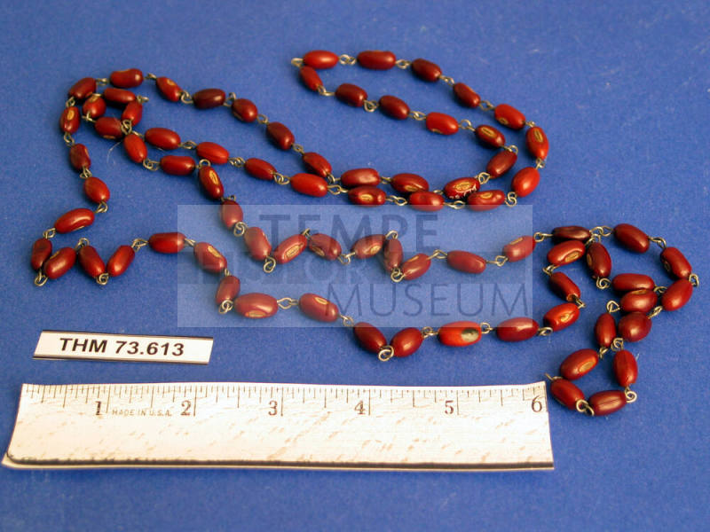 Necklace, red beads