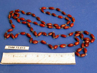 Necklace, red beads