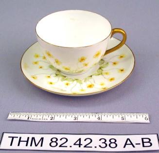 Floral Teacup and Saucer