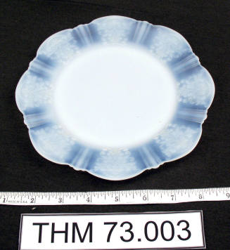 Plate and cup, Pressed Glass
