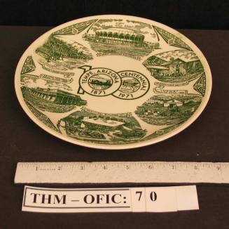 Plate, Tempe centennial commemorative
