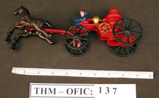 Toy firewagon with 2 horses