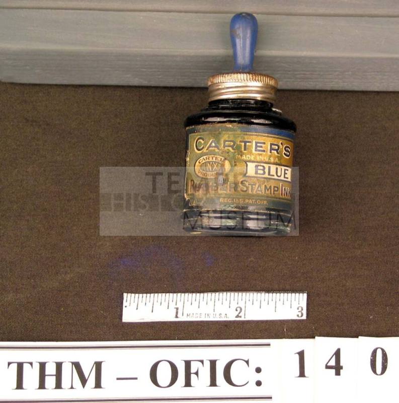 Ink, jar of Carter's Rubber Stamp