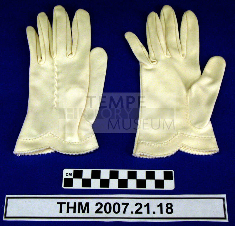 White ladies gloves.