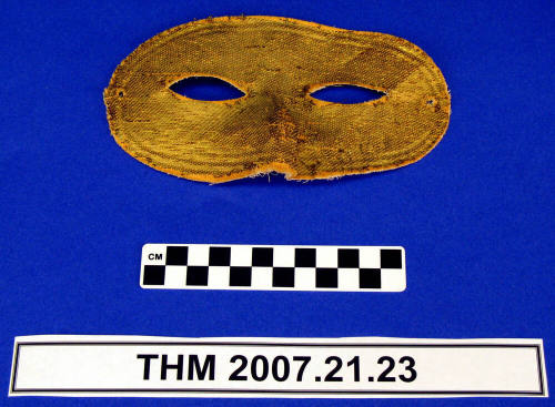 Gold half mask.
