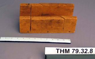 Hand-made wooden miter box