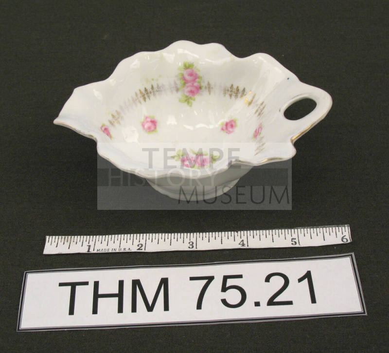 White Porcelain Fluted Candy Dish