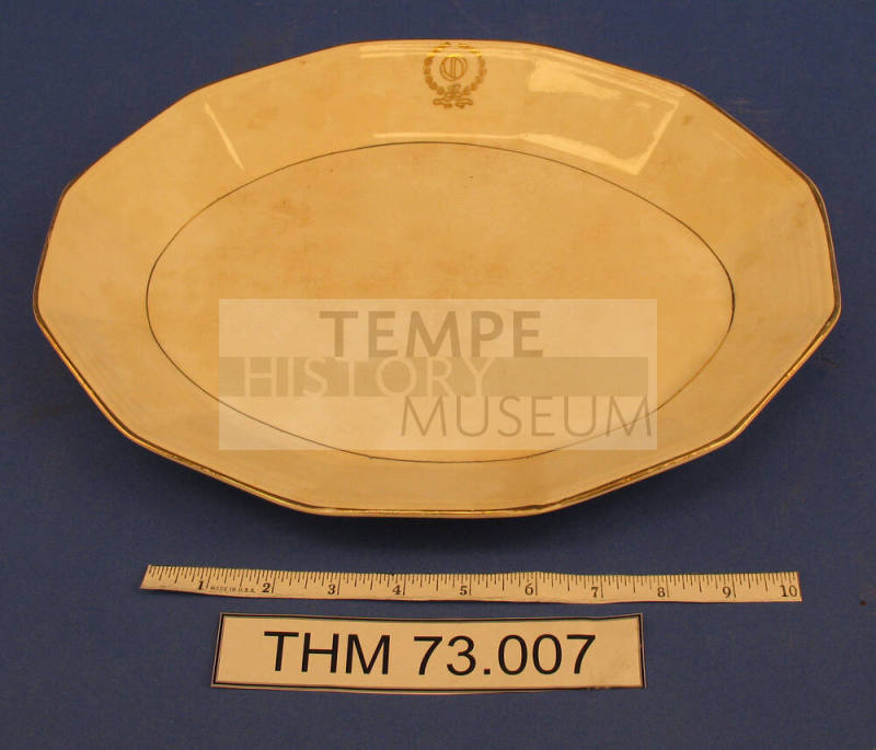 Gold trimmed Serving Platter