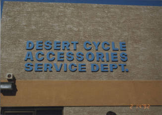 Desert Cycle Accessories Service Dept. - 738 South Perry Lane - Tempe, Arizona