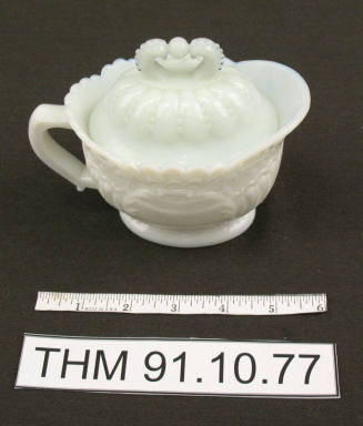 Milk Glass Creamer with Lid