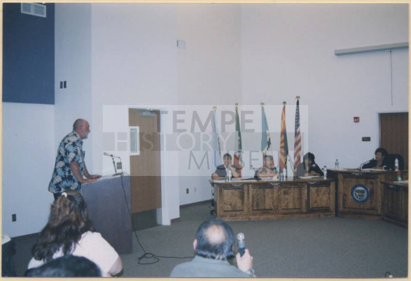 Tempe Councilman Dennis Cahill at Guadalupe Council Meeting Photo Print.
