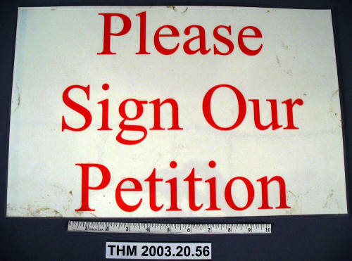 "Sign Our Petition" Sign, Proposition 200.