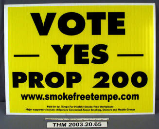 Proposition 200 Sign: "VOTE YES PROP 200."