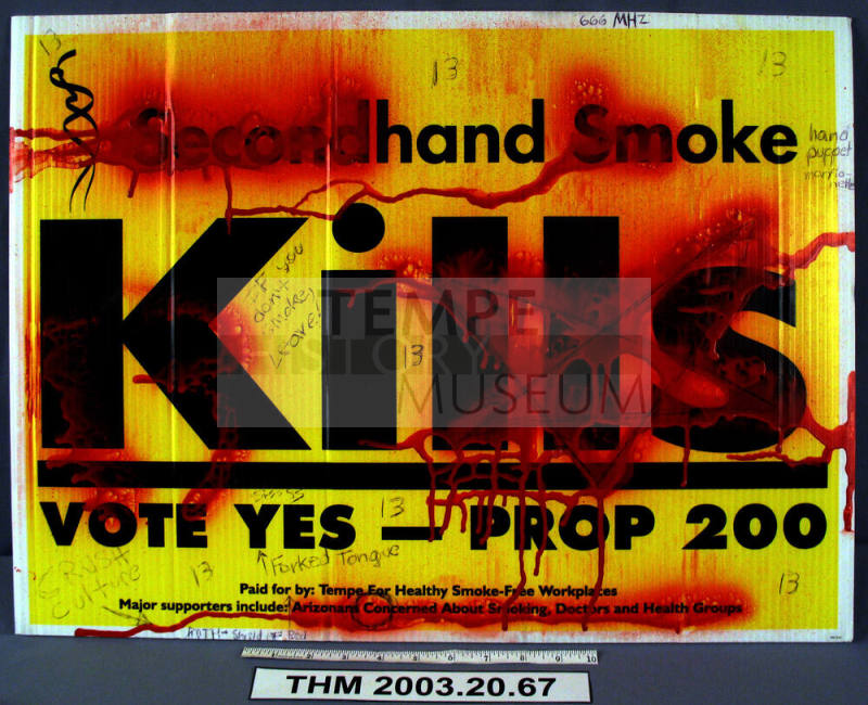 Defaced Proposition 200 Sign.