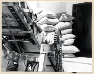 Flour Sacks and Machinery in Hayden Flour Mill.