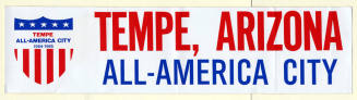 "Tempe, Arizona All-America City" Bumper Sticker.