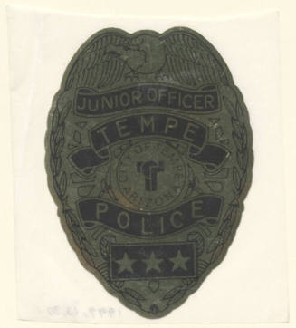 "Junior Officer Tempe Police" sticker