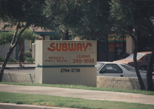 Subway, 2704 West Southern Avenue, Tempe, AZ.