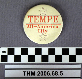 Tempe All America City Button 1984-1985.