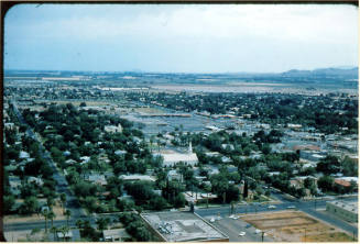 View From Tempe Butte and South Mountain of Tempe Center, 1960.