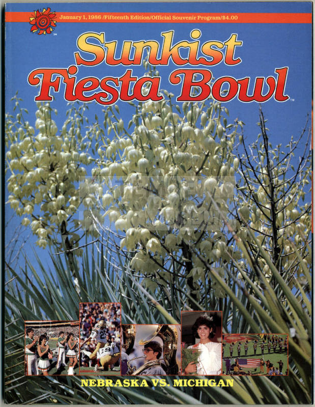 Sunkist Fiesta Bowl Program, 1986