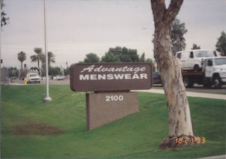 Advantage Menswear - 2100 West University Drive, Tempe, AZ.