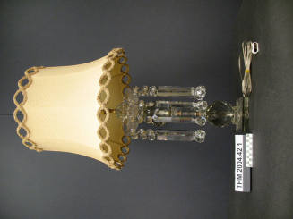 Crystal table lamp with shade