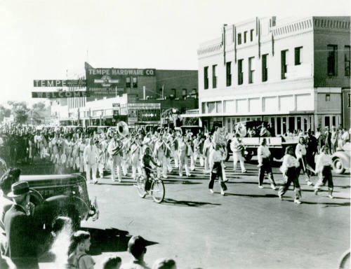 OS-114   Tempe Union High School Band Marching in Parade