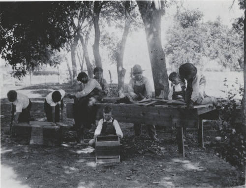 OS-168   Rural School 1915 Woodworking Class