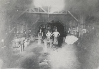 OS-179   Interior of Spain's Blacksmith Shop on 6th Street, Tempe, Arizona