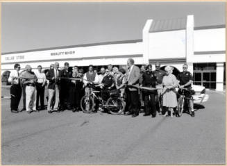 Apache Blvd. Bike Patrol "Blue-Ribbon" Cutting, 1997.