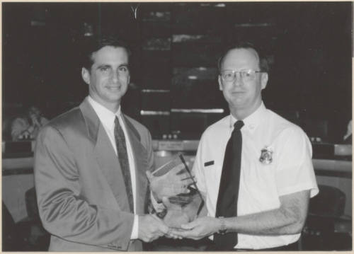 Mayor Neil Giuliano and Fire Chief Cliff Jones, 1997.
