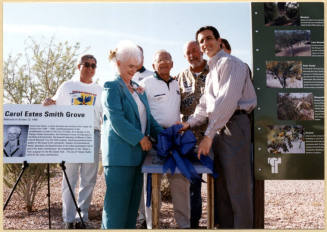 Dedication of Carol Estes Smith Grove With Carol Smith and Mayor Giuliano.