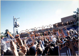 President Clinton Speaks Outside Gammage Auditorium During 1996 Presidential Campaign.