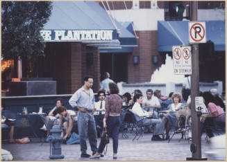 Stock Photograph of the Outside Seating Area of Coffee Plantation on Mill Avenue.