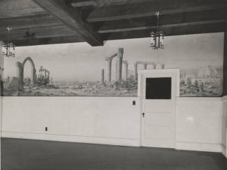 Interior view of Arizona State Tuberculosis Sanitarium (aka Arizona State Welfare Sanitarium) showing Middle Eastern-themed murals.