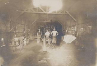 Interior of Hanna's Blacksmith Shop on Mill Avenue, Tempe, Arizona