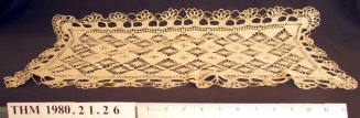 spiderweb stitch Crocheted Bureau Scarf
