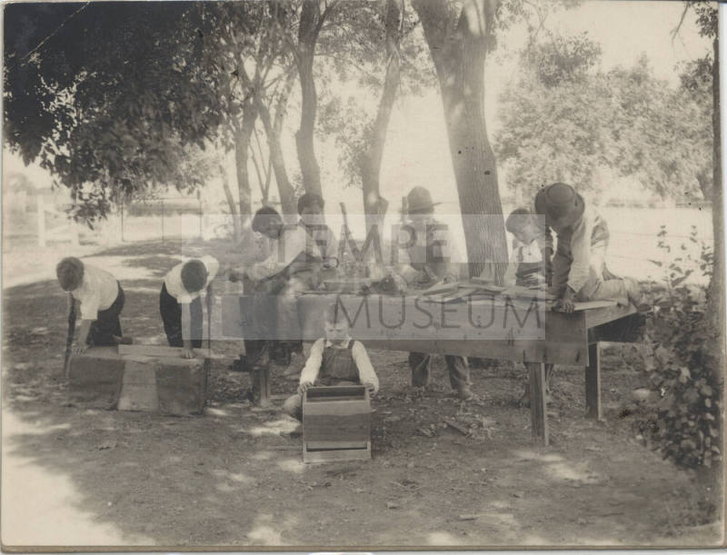 1915 Woodworking Class at Rural School