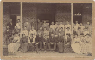 Tempe Normal School Group on Porch 1892