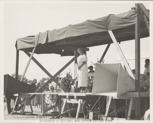 Arizona State Tuberculosis Sanitarium (aka Arizona State Welfare Sanitarium) Dedication with Mrs. Joseph Madison Greer in September 9, 1934.