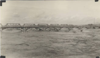 Tempe Bridge with Salt River in Flood