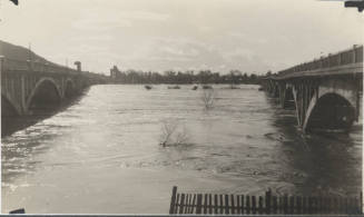 Flooded Salt River with Bridges